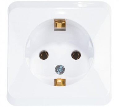 Розетка 1-м ОП Этюд 16А с заземл. бел. SchE PA16-003B -  магазин крепежа «ТАТМЕТИЗ»