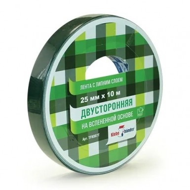 Лента двусторонняя для зеркал, 25 мм х 10 м, на спененной основе, Klebebander/6 -  магазин «ТАТМЕТИЗ»