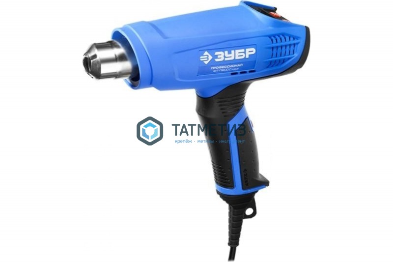 Фен технический (строительный), ЗУБР, насад3 шт, 2реж:350град/ 350л/мин, 650град/ 550л/мин, 2000Вт Фен технический (строительный), ЗУБР, насад3 шт, 2реж:350град/ 350л/мин, 650град/ 550л/мин, 2000Вт