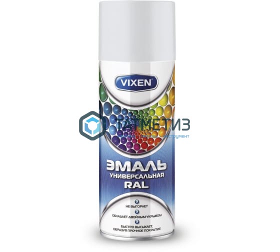 Краска аэроз. VIXEN БЕЛАЯ сигнальная RAL 9003 520 ml./12 Краска аэроз. VIXEN БЕЛАЯ сигнальная RAL 9003 520 ml./12