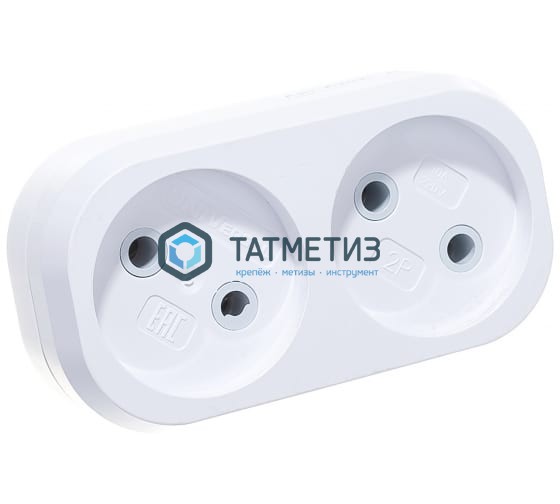 Тройник на 2 гнезда без заземления 6А Универсал Тройник на 2 гнезда без заземления 6А Универсал