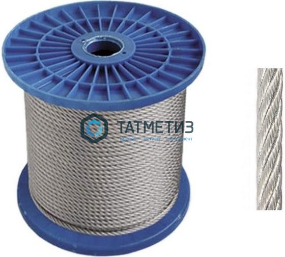 Трос стальной оц. 1 мм DIN 3055 (200 м/бух) Трос стальной оц. 1 мм DIN 3055 (200 м/бух)