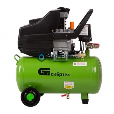 Компрессор воздушный КК-1500/24, 1,5 кВт, 198 л/мин, 24 л, прямой привод, масляный// Сибртех -  магазин крепежа «ТАТМЕТИЗ»