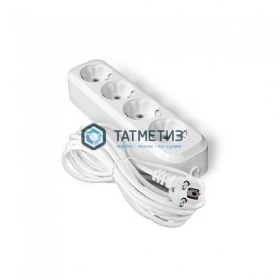 Удлинитель бытовой 4х5м с/з, 13А, ПВС 3х1,0, АВС-пластик Universal E-304 -  магазин крепежа «ТАТМЕТИЗ»