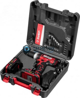 Дрель-шуруповерт 18 В, 2 АКБ (2Ач), в кейсе, ЗУБР | «ТАТМЕТИЗ» Дрель-шуруповерт 18 В, 2 АКБ (2Ач), в кейсе, ЗУБР - магазин крепежа «ТАТМЕТИЗ»