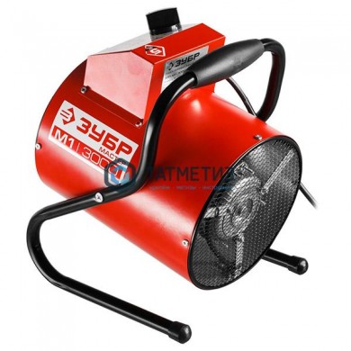 Пушка тепловая КОМПАКТ, ЗУБР ЗТП-М1-3000, круглая, электрическая, гладкий нерж ТЭН, двойные стенки ( -  магазин крепежа «ТАТМЕТИЗ»