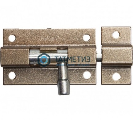Задвижка накладная для окон и мебели "ШП-50 КМЦ", цвет коричневый металлик/цинк, 50мм -  магазин крепежа «ТАТМЕТИЗ»