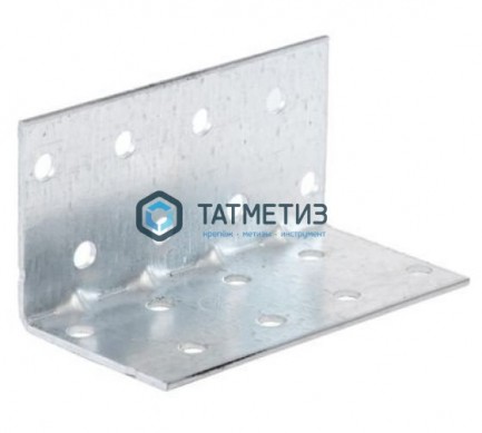 Усиленный монтажный уголок 40x40x80x1,5 mm KMP3 | «ТАТМЕТИЗ» Усиленный монтажный уголок 40x40x80x1,5 mm KMP3 - магазин крепежа «ТАТМЕТИЗ»