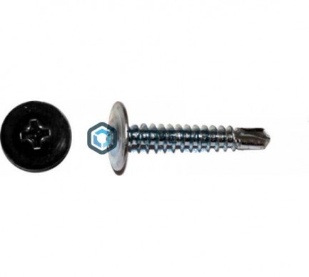 Саморез п/ш сверло 4,2x19 RAL 9005 | «ТАТМЕТИЗ» Саморез п/ш сверло 4,2x19 RAL 9005 - магазин крепежа «ТАТМЕТИЗ»