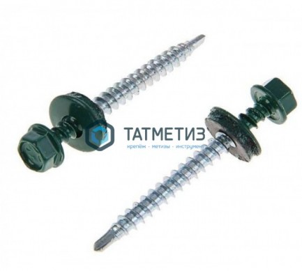 Саморез окраш.кров. 4,8х50 (51) /6005/ (2000 шт/уп) ОМАХ | «ТАТМЕТИЗ» Саморез окраш.кров. 4,8х50 (51) /6005/ (2000 шт/уп) ОМАХ - магазин крепежа «ТАТМЕТИЗ»