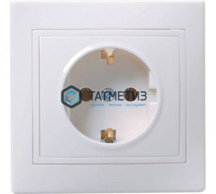 Розетка 1-м СП Кварта 16А РС10-3-КБ с заземл. IP20 бел. ИЭК ERK14-K01-16-DM | «ТАТМЕТИЗ» Розетка 1-м СП Кварта 16А РС10-3-КБ с заземл. IP20 бел. ИЭК ERK14-K01-16-DM - магазин крепежа «ТАТМЕТИЗ»