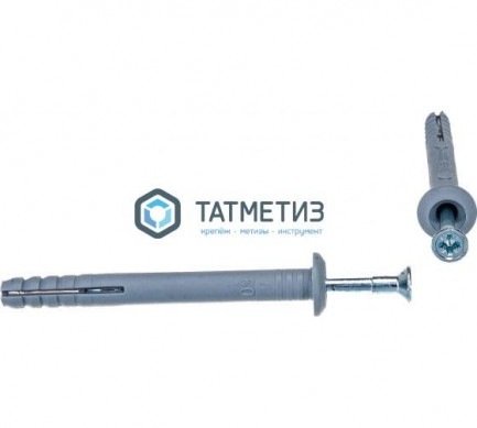 Дюбель-гвоздь  6х60 гриб (100 шт/уп) КТ -  магазин крепежа «ТАТМЕТИЗ»