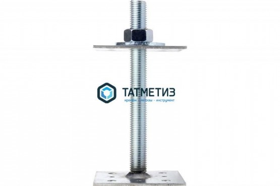 Анкер регулировочный по высоте ARH (80 х 80 мм)-М20, H-200мм | «ТАТМЕТИЗ» Анкер регулировочный по высоте ARH (80 х 80 мм)-М20, H-200мм - магазин крепежа «ТАТМЕТИЗ»