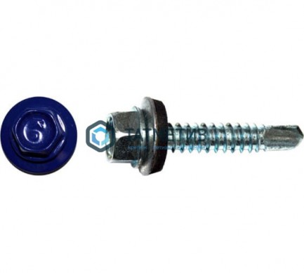 Саморез окраш.кров. 5, 5х19 5002 (250 шт уп) ОМАХ -  магазин крепежа «ТАТМЕТИЗ»