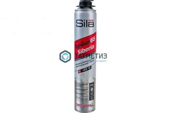Пена монтажная проф Sila Pro SIBERIA ЗИМНЯЯ TopGun 65 850 мл /12 -  магазин крепежа «ТАТМЕТИЗ»