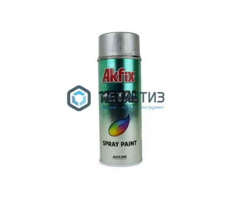 Краска аэроз. СЕРЕБРО  400Ml Gw.300Gr (6) Akfix -  магазин крепежа «ТАТМЕТИЗ»