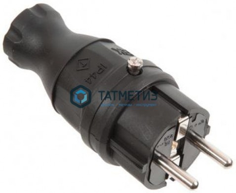 Вилка прям каучук 16А 2Р+E IР44 ИЭК ОМЕГА | «ТАТМЕТИЗ» Вилка прям каучук 16А 2Р+E IР44 ИЭК ОМЕГА - магазин крепежа «ТАТМЕТИЗ»