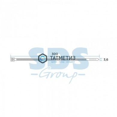 Хомут-стяжка нейлон  300 х 3,6  (100 шт/уп)  REXANT серый -  магазин крепежа «ТАТМЕТИЗ»