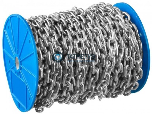 Цепь DIN 766 кор.зв. оц. 3 (120 м/бух) Z | «ТАТМЕТИЗ» Цепь DIN 766 кор.зв. оц. 3 (120 м/бух) Z - магазин крепежа «ТАТМЕТИЗ»