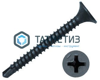 Саморезы потай оксид по металлу со сверлом 3,5х25 | «ТАТМЕТИЗ» Саморезы потай оксид по металлу со сверлом 3,5х25 - магазин крепежа «ТАТМЕТИЗ»